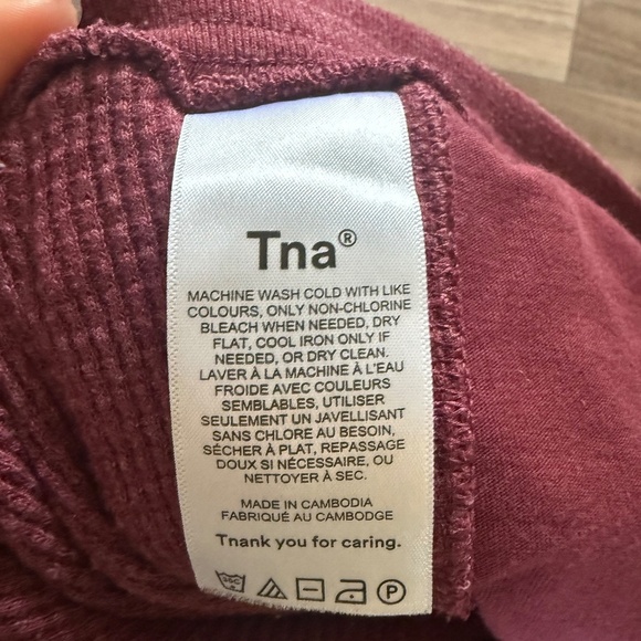 TNA Wafflex Jogger Pants S | Burgundy Lounge Fall Staple - Picture 6 of 6